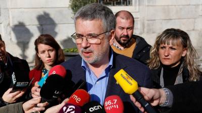 El alcalde de Tarragona, Pau Ricomà, tras la junta extraordinaria de portavoces del día 16 de enero del año pasado. FOTO: PERE FERRÉ/DT