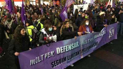 Un momento de la manifestación en Tarragona. FOTO: PERE FERRÉ