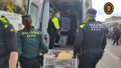 La intervención en el mercadillo de Segur.