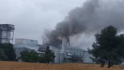 La columna de humo es visible desde diferentes puntos del Camp de Tarragona. FOTO: Àngel Juanpere