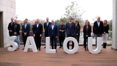 Representantes de Turespaña, de la Agencia Catalana de Turismo, autoridades y representantes del turismo salouense. FOTO: ACN