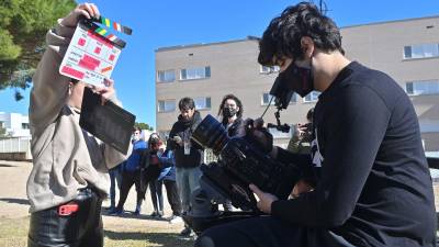 Un momento de la primera jornada del rodaje. FOTO: ALFREDO GONZÁLEZ