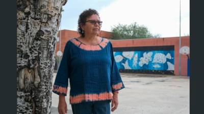 La activista Morena Herrera dio una charla a unos alumnos del IES Josep Tapiró. Foto: Fabián Acidres