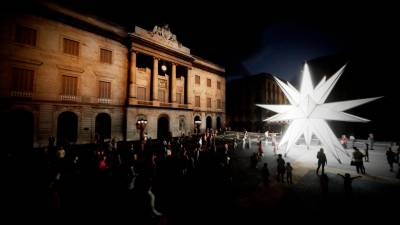 La estrella de veinte puntas que se instalará en la plaza Sant Jaume de Barcelona. Foto: Ajuntament de Barcelona