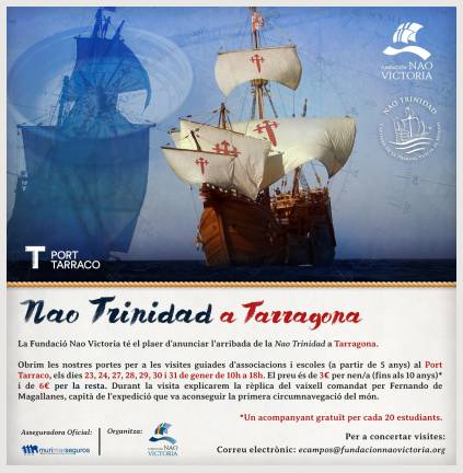 $!El histórico barco Nao Trinidad atracará en Tarragona y podrá visitarse