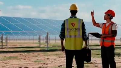 Fotomontaje del parque solar que se construirá en Teruel. Foto: cedida