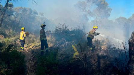 El fuego su sofocado en unas tres horas. Fotos: DT