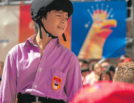 Un casteller de la Jove de Tarragona. Foto: Marc Bosch