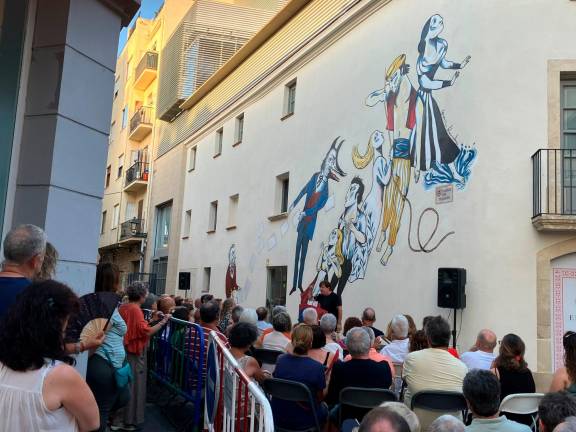 Presentación del mural a Guimerà. Foto: JMB