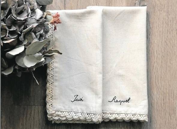 $!Servilletas de algodón personalizadas, un ‘must’ del estilo. Foto: Bea Herranz