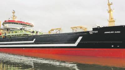 El Annelies Ilena puede pescar más de 400 toneladas de pescado al día. Foto: Cedida