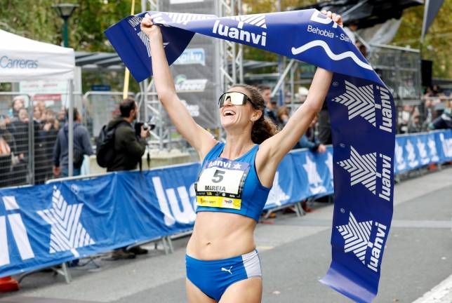 Mireia Guarner ha conquistado la Behobia de San Sebastián. Foto: EFE