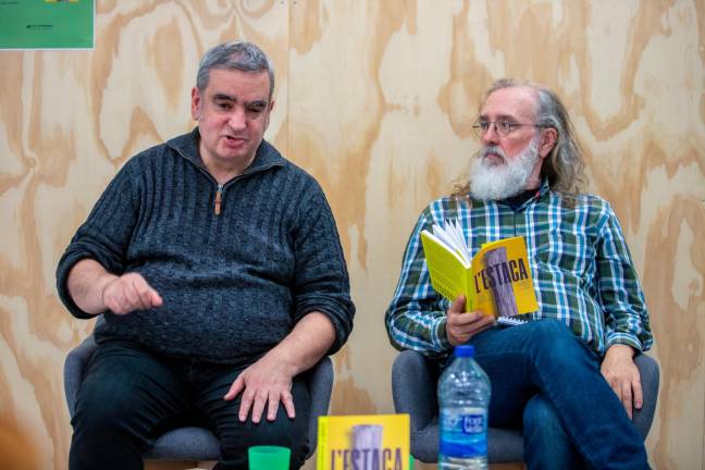 Joaquim Vilarnau y Joan Reig conversando. Foto: Marc Bosch