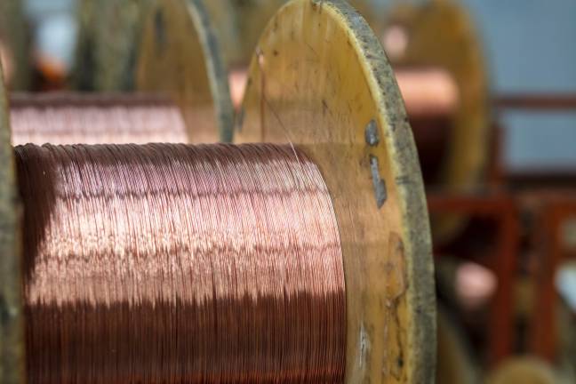 $!Una bobina de cable de cobre. Foto: Getty Images
