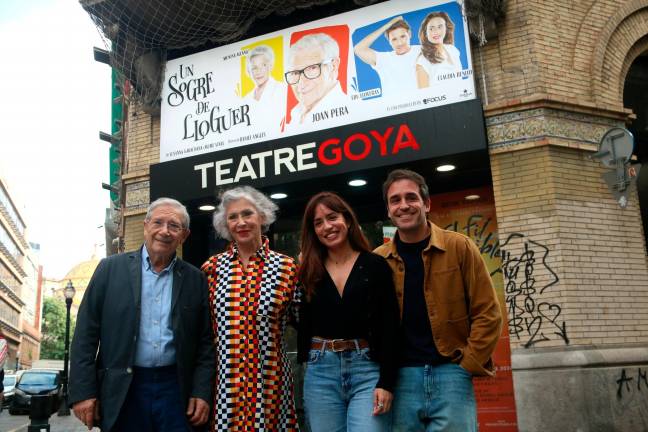 Joan Pera, Muntsa Alcañiz, Clàudia Benito y Edu Lloveras. Foto: ACN/G. R.