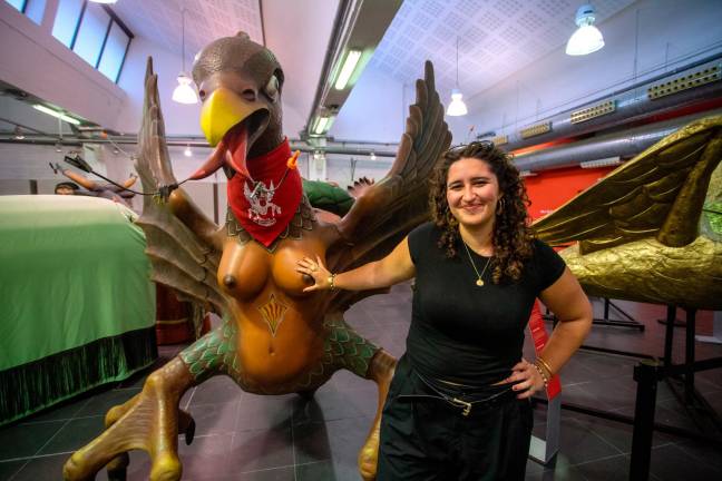 Òria Valls, amb la Víbria tarragonina, a la Casa de la Festa. Foto: Marc Bosch