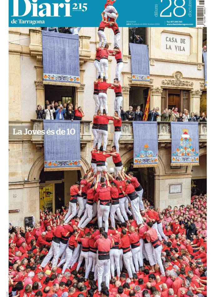 Portada del Diari del lunes 28 de octubre de 2024