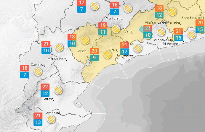 Dijous 21 de novembre: pugen les temperatures