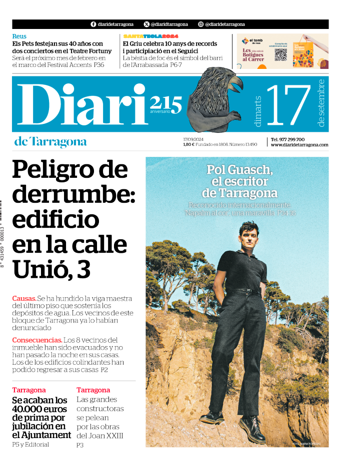 Portada del Diari del martes 17 de septiembre de 2024