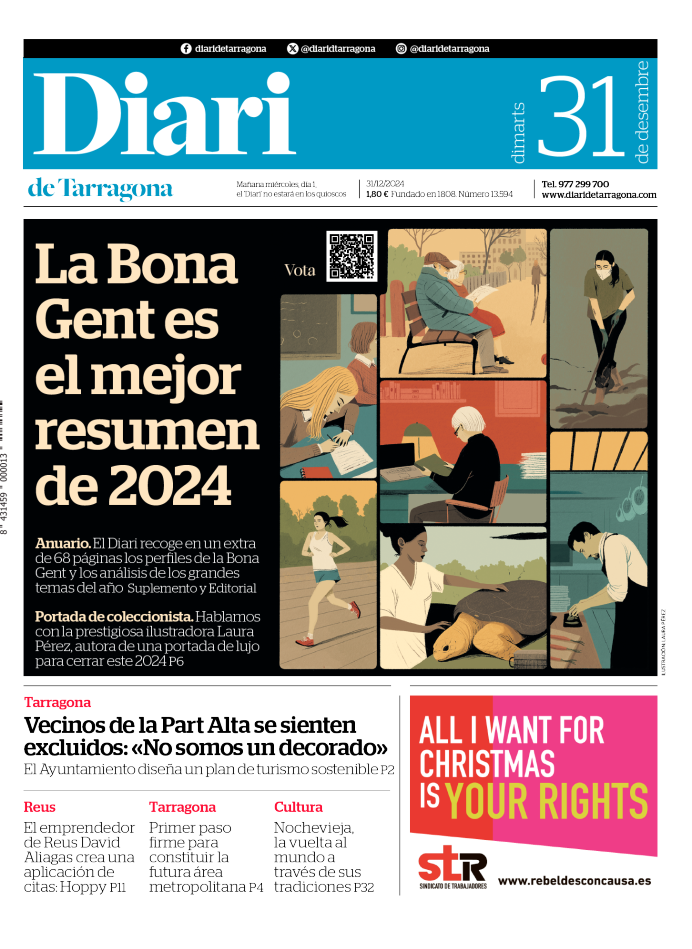 Portada del Diari del martes 31 de diciembre de 2024