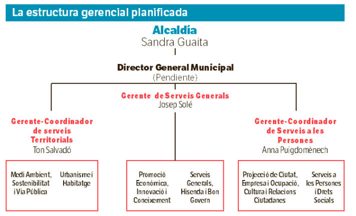 $!La estructura gerencial planificada. Foto: DT