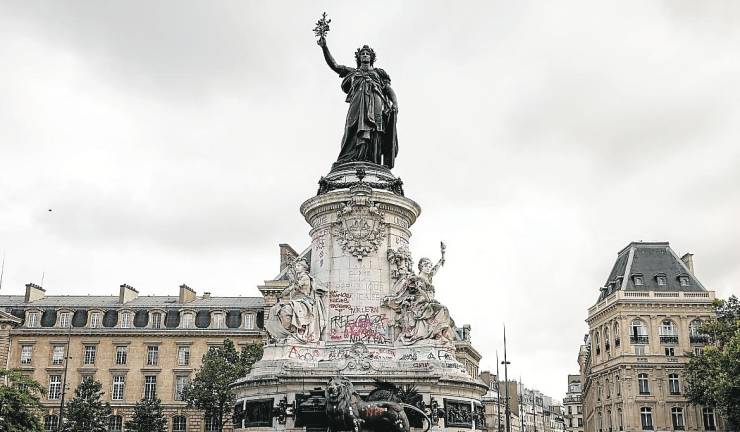 Place de la République en el centro de París. Foto: EFE