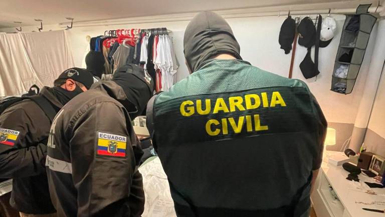 La operación de la Guardia Civil contó con la ayuda de policías de Ecuador. del Foto: Guardia Civil