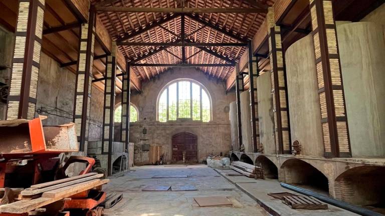 L’interior del Celler Cooperatiu de Santes Creus, així com està ara. foto: cedida