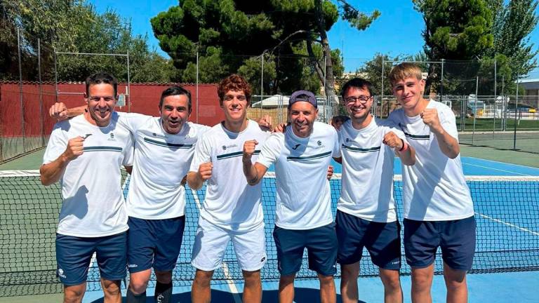 Oscar Gavaldà, David Cortés, Jordi García, Albert Montañés, Arnau Santillana y Arnau Valls, del Monterols. FOTO: Cedida