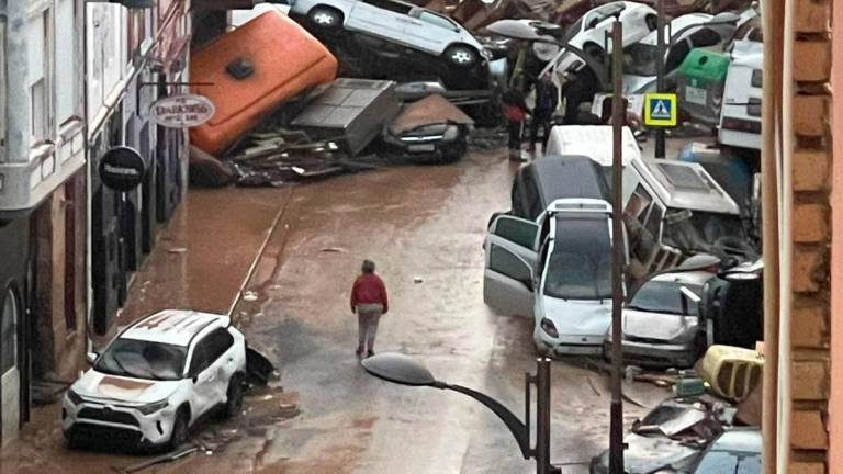 Afectaciones del temporal en las calles de Valencia. Foto: @VOSTcvalenciana