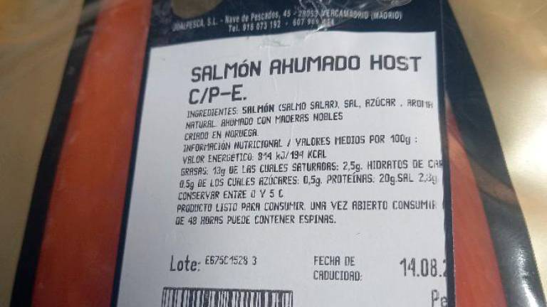 $!Imagen del salmón afectado por la listeria. Foto: Cedida