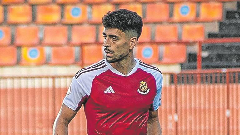 Gorka Pérez en un partido con el Nàstic en el Nou Estadi Costa Daurada. Foto: Nàstic