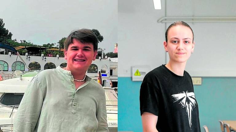 Ruben Montes y Laura Ribes, alumnos de la demarcación de Tarragona con mejor notas en las PAU. Fotos: Cedida/Pere Ferré