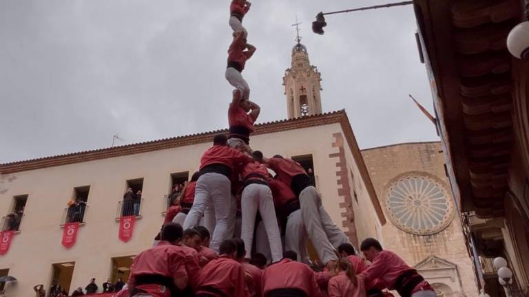 Pilar de vuit de la Colla Vella de Valls. Foto: Twitter Colla Vella