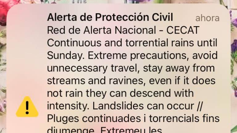 Tercer aviso consecutivo este sábado de Protecció Civil en los teléfonos ebrenses