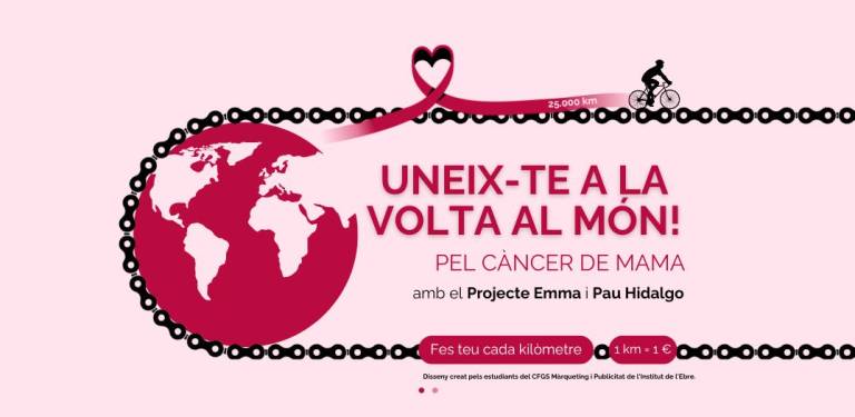 $!El tarraconense que recorrerá el mundo en bici y recaudará fondos para la investigación del cáncer de mama