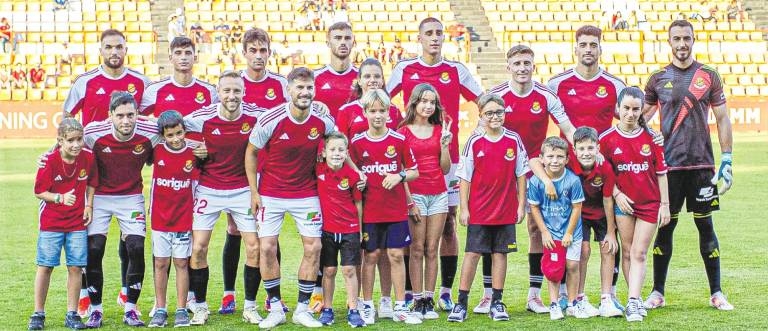 El once inicial frente a la SD Huesca podría ser perfectamente el escogido frente al Ourense en el debut liguero. foto: marc bosch