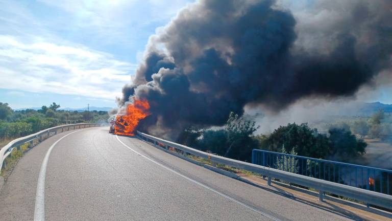 $!FOTOGALERÍA Y VÍDEO: Las llamas de 9 vehículos ‘cierran’ la autopista 16 horas