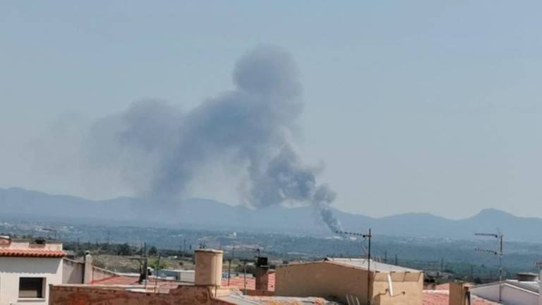 $!La nube de humo es visible a varios kilómetros de distancia. Foto: DT