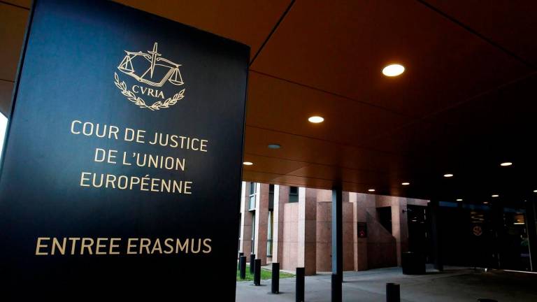 Entrada a la sede del Tribunal de Justicia de la Unión Europea en Luxemburgo. Foto: EFE/EPA/Julien Warnand