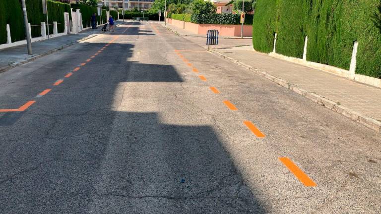 $!Las calles afectadas ya han comenzado a pintarse de naranja.