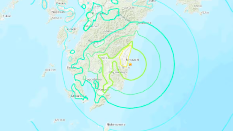 Alerta de tsunami en Japón. Foto: USGS