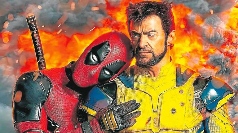 Ryan Reynolds (Deadpool) y Hugh Jackman (Lobezno) comparten complicidad. foto: marvel studios
