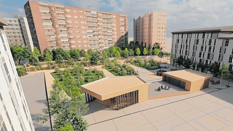 $!Así quedará la futura plaza de la Concòrdia, ubicada en el Campus Catalunya, una vez finalicen las obras. Foto: Universitat Rovira i Virgili