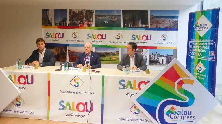 Yeray Moreno, Pere Granados y Marc Espasa, en la presentación de ayer. Foto: Ayuntamiento de Salou
