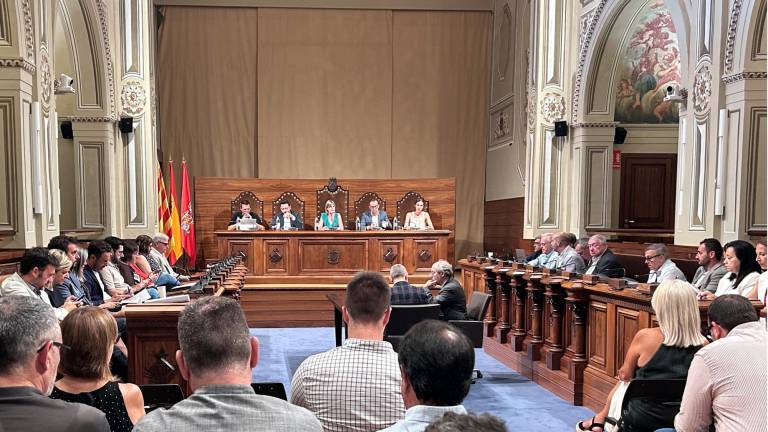 Imagen del pleno de ayer de la Diputació de Tarragona. Foto: Cedida