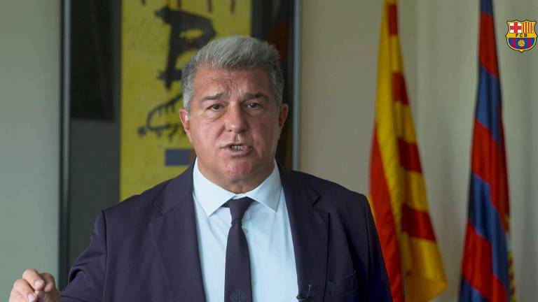 Joan Laporta, presidente del FC Barcelona en la actualidad. Foto: EFE