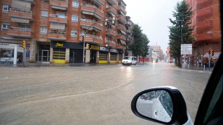 Imagen del diluvio del día de Santa Tecla del año 2022. Foto: Pere Ferré