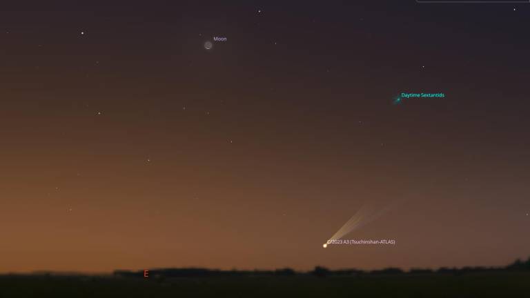 Imagen del ‘’cometa del siglo’ Foto: Stellarium