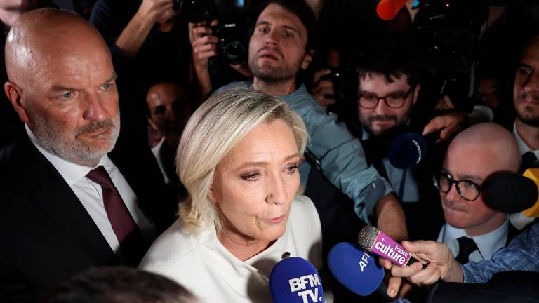 Marine Le Pen tras conocerse los resultados. Foto: EFE